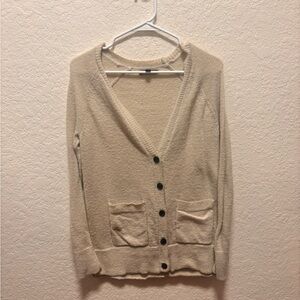 American Eagle Outfitters Beige Button-Front Cardigan